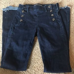 Flared jean dress pants